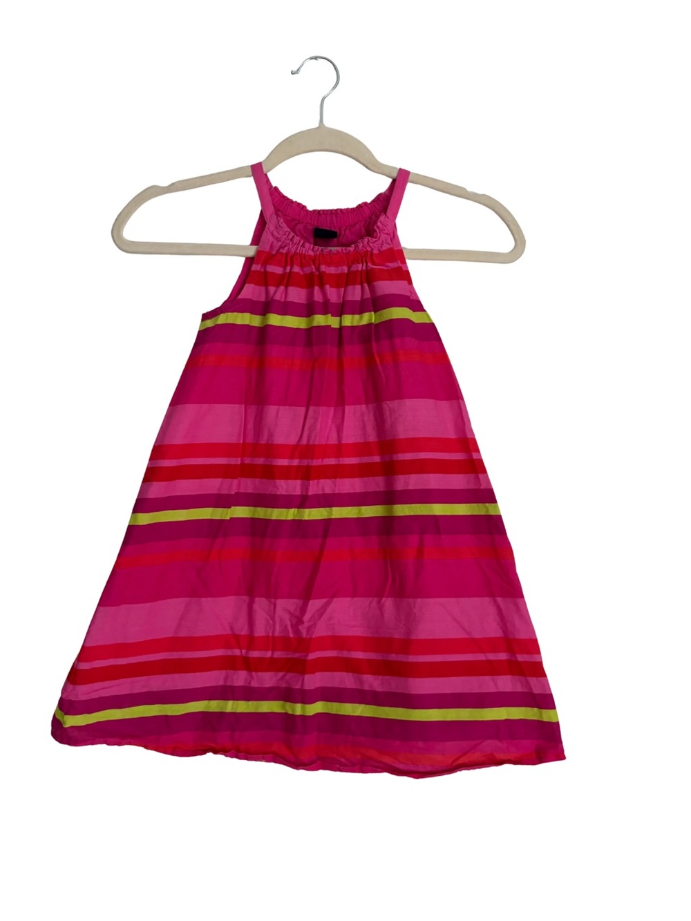 GAP Girls' Hot Pink Striped Halter Dress